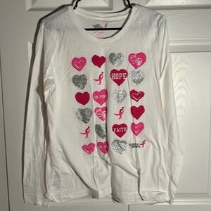 Susan G. Komen Breast Cancer Awareness Long Sleeve Shirt Womens Large